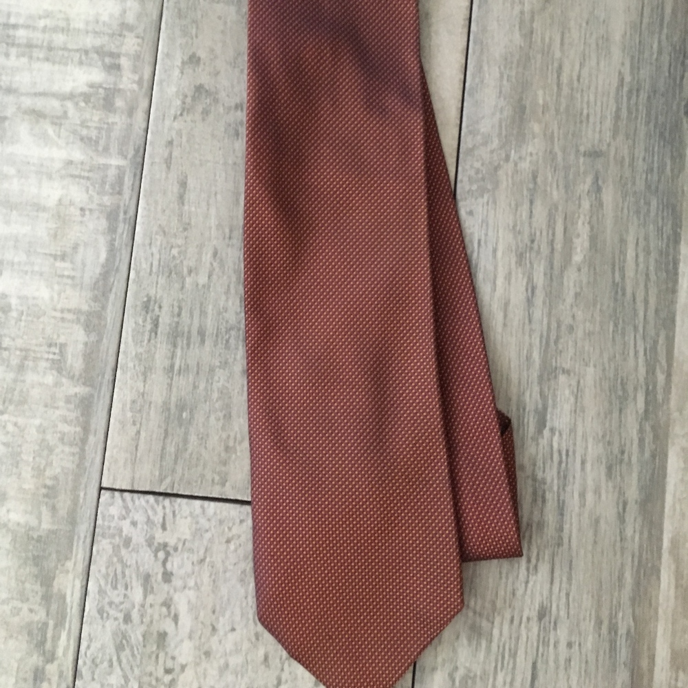 Iridescent Orange Silk Tie